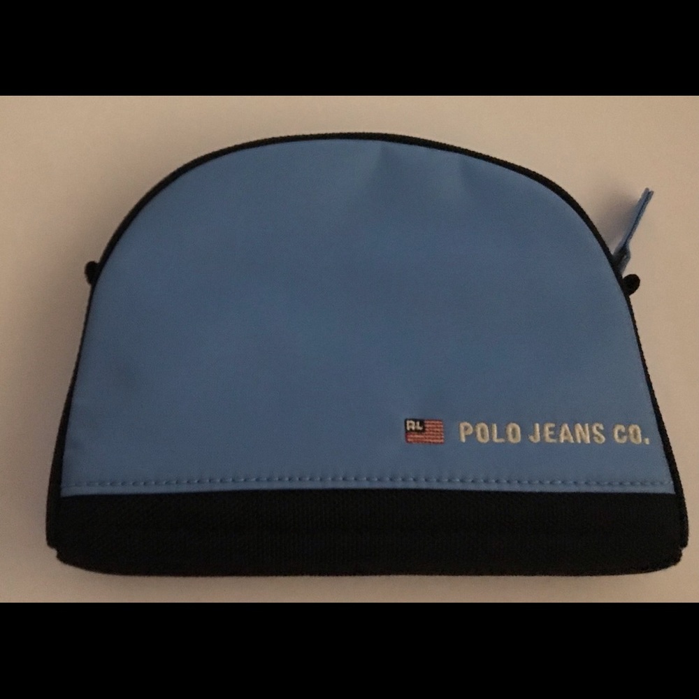 New Lauren Ralph Lauren Blue Cosmetic Bag iPhone Case Cosmetic Bag Makeup Case
